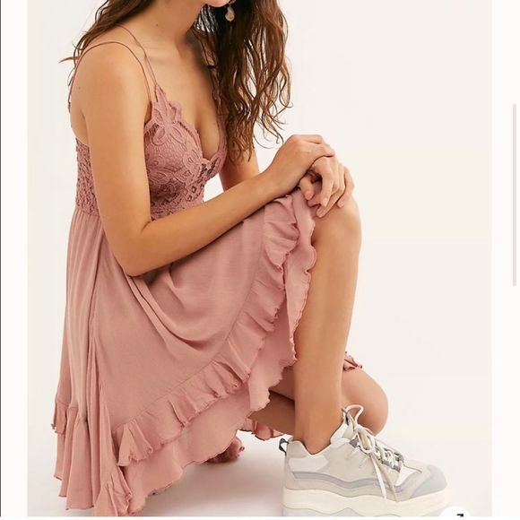 Free People Adelia Slip Dress “Rose” Size XS NWT - Picture 2 of 14